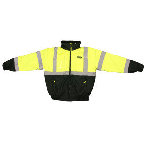 Class 3, ANSI/ISEA 107-2010, 3-in-1 Bomber Jacket, Zip-Out Fleece Jacket (May be worn separately),
